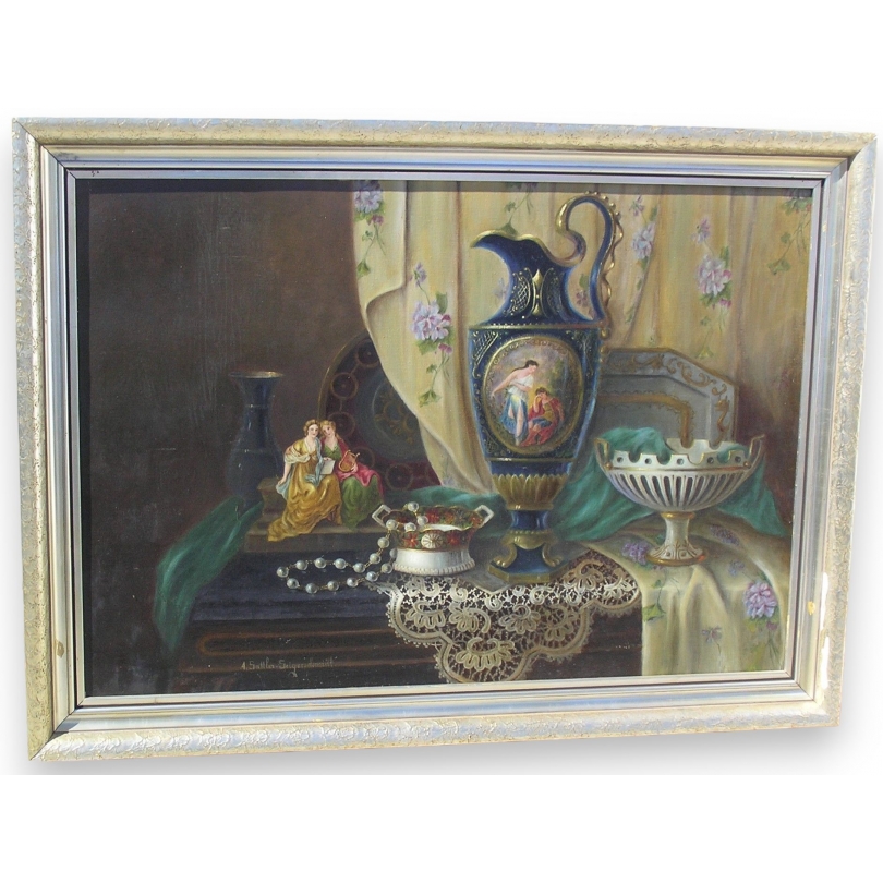 Paintings | Painting entitled ‘Vases’, signed. Moinat SA  – Antiques and home décor