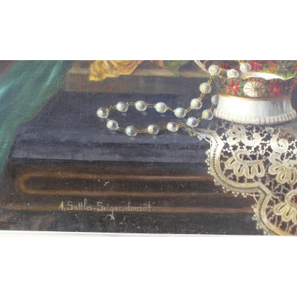 Paintings | Painting entitled ‘Vases’, signed. Moinat SA  – Antiques and home décor