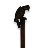 Walking stick with a bronze woodpecker-head knob