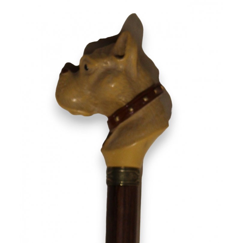Walking stick with a Boxer-style resin knob