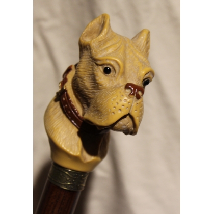 Walking stick with a Boxer-style resin knob
