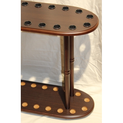 Oval wenge rod holder, for 18 rods