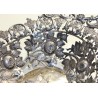 Panier ajouré décor de roses en argent hollandais