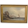 Paintings | Painting entitled ‘Port’, signed. Moinat SA  – Antiques and home décor