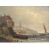 Paintings | Painting entitled ‘Port’, signed. Moinat SA  – Antiques and home décor
