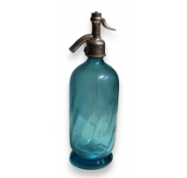 Siphon en verre bleu PAUL THILLIER