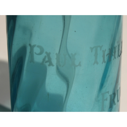 PAUL THILLIER blue glass siphon