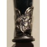 Sceau en agate verte et argent "RA"
