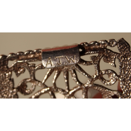 Boucle de ceinture Art Nouveau en argent 925