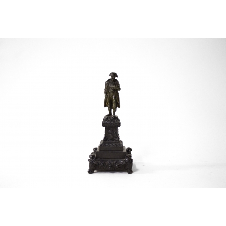 Bronze statue of Napoleon on a cast-iron plinth