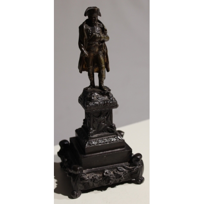 Bronze statue of Napoleon on a cast-iron plinth