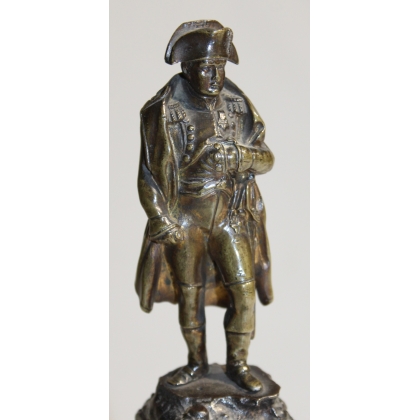 Bronze statue of Napoleon on a cast-iron plinth