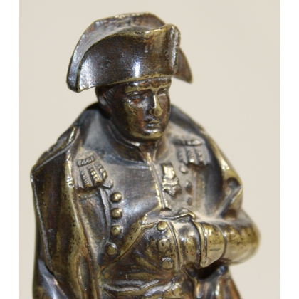 Bronze statue of Napoleon on a cast-iron plinth