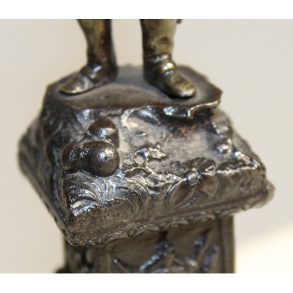 Bronze statue of Napoleon on a cast-iron plinth