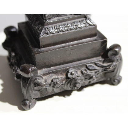 Bronze statue of Napoleon on a cast-iron plinth
