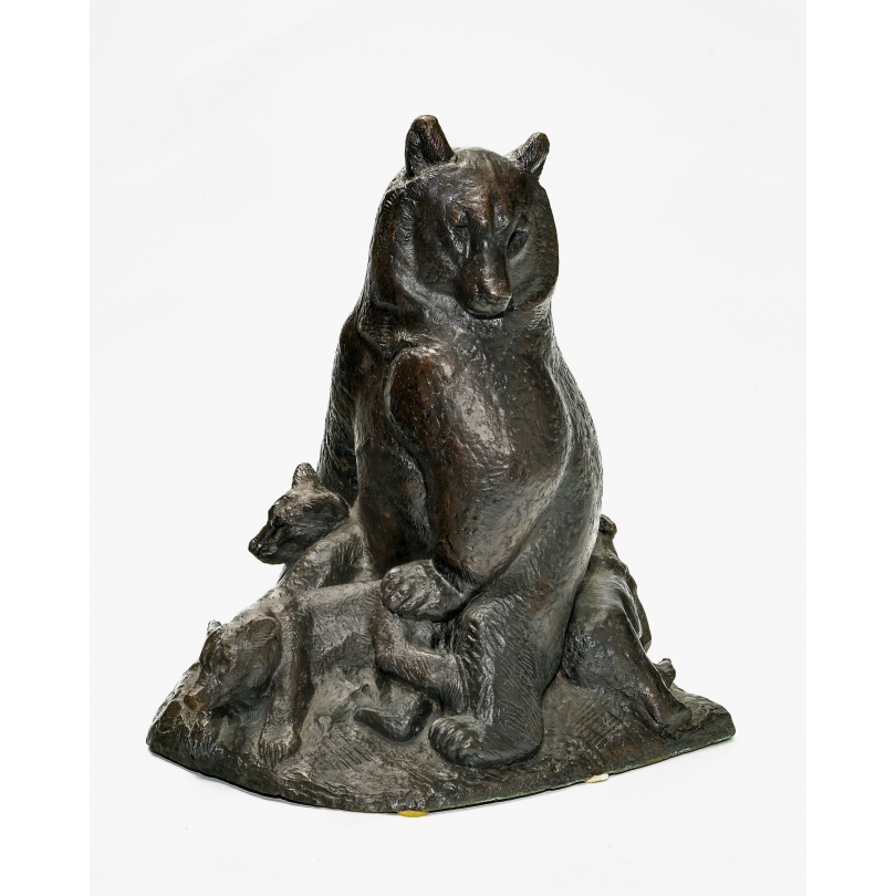 Bronze \"Ourse et ses petits\" signé GUYOT