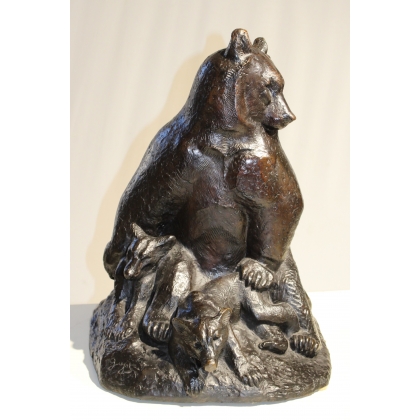 Bronze \"Ourse et ses petits\" signé GUYOT