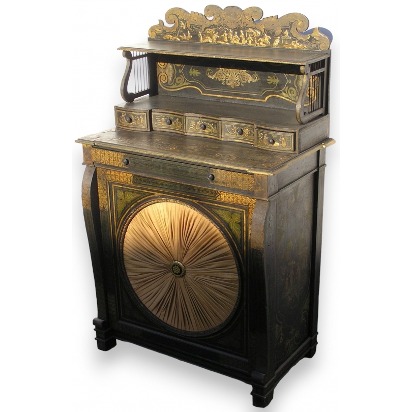Regency period japanned chiffo