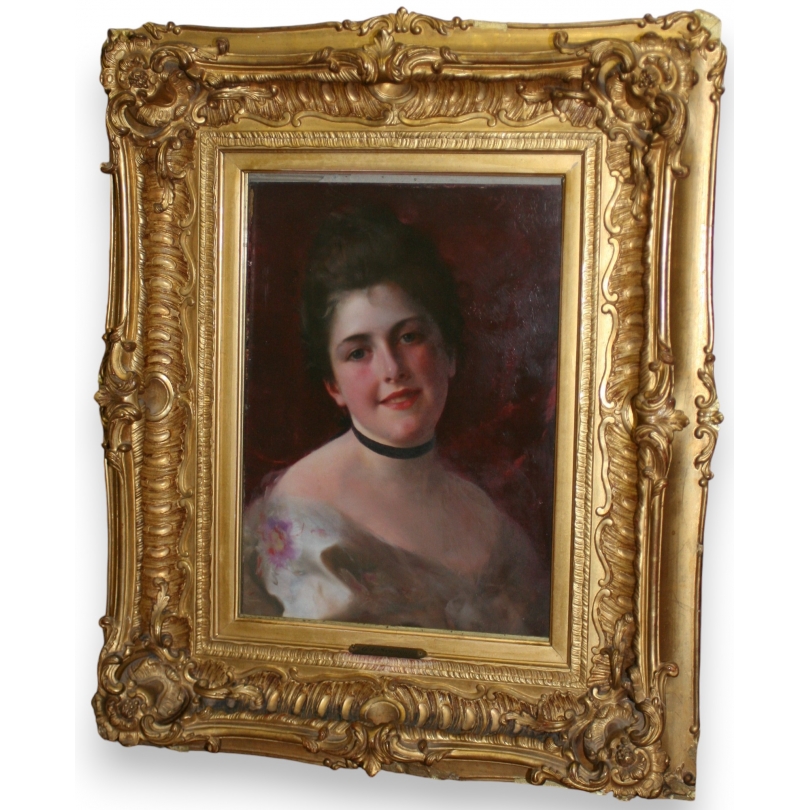 Paintings | Painting: ‘Portrait of a Woman’. Moinat SA  – Antiques and home décor