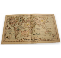 Carte du monde avec les routes aériennes