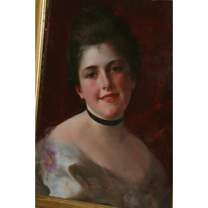 Paintings | Painting: ‘Portrait of a Woman’. Moinat SA  – Antiques and home décor