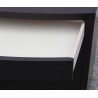 Commode demi-lune en bois foncé à 4 tiroirs