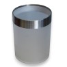 Plastic and brushed metal ice bucket