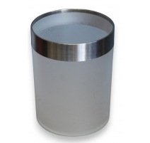 Seau à glace en plastique et métal brossé