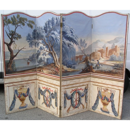 Four-panel screen. Available from  Moinat SA  - Antiques and home décor
