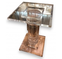 Pied de table en plexiglas "Colonne"