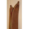 A pair of BADAN Kung Bore skis with poles
