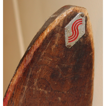 A pair of Louis ROCHAT skis with poles