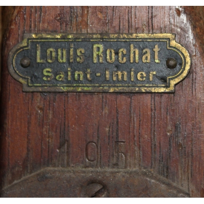 A pair of Louis ROCHAT skis with poles