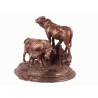 Bronze sculpture ‘Cow, Bull and Calf’