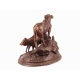 Bronze "Vache taureau et veau"