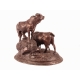 Bronze "Vache taureau et veau"