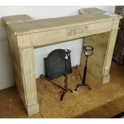 Louis XVI-style stone fireplace at  Moinat SA  - Antiques and home décor