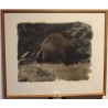 Gravure "Castor" signée Robert HAINARD