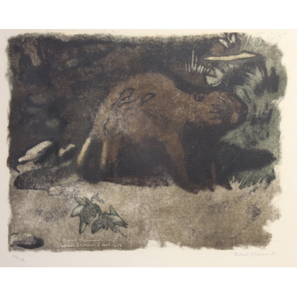 Gravure "Castor" signée Robert HAINARD