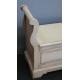 Banc-coffre style Louis-Philippe laqué blanc