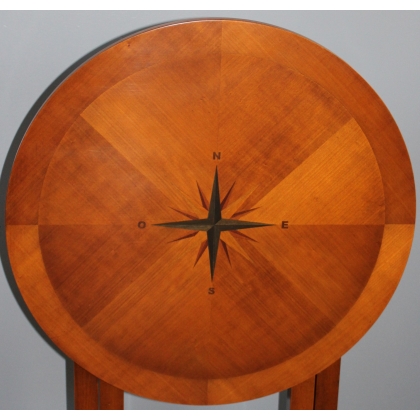 Table ronde avec plateau rabattable