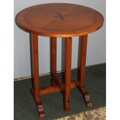Table ronde avec plateau rabattable