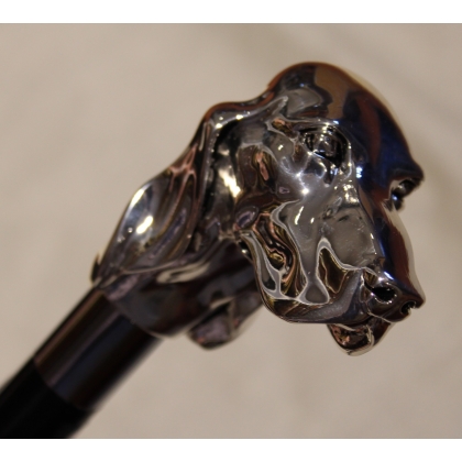 Long "Fido the Dog" shoehorn, silver-coloured
