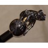 Long "Frog" shoehorn, silver-coloured
