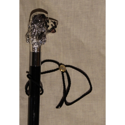 Long "Cocker Spaniel" shoehorn, silver-coloured