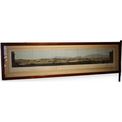 Lithographie panoramique "Genève et environs"