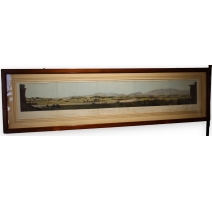 Lithographie panoramique "Genève et environs"