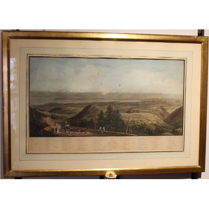 Paire de gravures "Lac Léman" signées DUBOIS