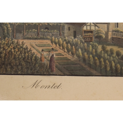 Gravure "Montet" signée J. WEIBEL 1827