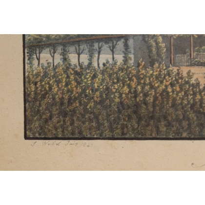 Gravure "Montet" signée J. WEIBEL 1827